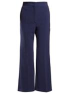 Matchesfashion.com Fendi - Cropped Cady Trousers - Womens - Blue