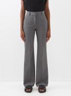 Joseph - Tafira Flared Tailored Trousers - Womens - Mid Grey