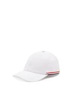 Matchesfashion.com Thom Browne - Tricolour-stripe Cotton-piqu Cap - Mens - White