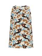 Etro Abstract Paisley-print Sleeveless Silk-crepe Top