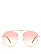Matchesfashion.com Tom Ford Eyewear - Simone Round Sunglasses - Womens - Clear