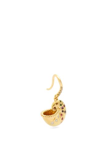 Aurélie Bidermann Fine Jewellery Diamond, Multi-stone & Yellow-gold Earring