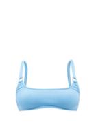 Melissa Odabash - Bari Scoop-neck Crinkled-jersey Bikini Top - Womens - Blue