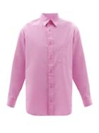 Ladies Beachwear Matteau - Relaxed Organic-cotton Poplin Shirt - Womens - Pink