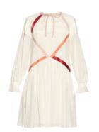 Fendi Contrast Ribbon Crepe De Chine Dress