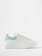 Alexander Mcqueen - Oversized Raised-sole Leather Trainers - Womens - Blue White