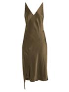 Rachel Comey Twilight Asymmetric-hem Satin Slip Dress