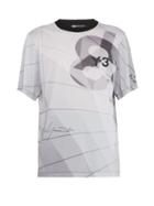Matchesfashion.com Y-3 - Logo Print Mesh Jersey T Shirt - Mens - White