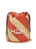 Matchesfashion.com Gucci - Zumi Leather Bucket Bag - Womens - Orange Multi