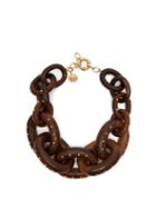 Matchesfashion.com Vanda Jacintho - Chunky Chain Link Necklace - Womens - Brown