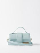Jacquemus - Bambino Matte-leather Top-handle Bag - Womens - Light Blue