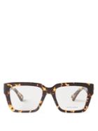 Bottega Veneta - Square Tortoiseshell-acetate Glasses - Womens - Brown Multi