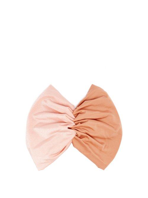 Matchesfashion.com Adriana Degreas - Porto Panelled Satin Headband - Womens - Pink
