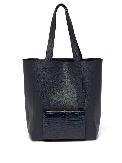 Matchesfashion.com Lutz Morris - Seveny Leather Tote - Womens - Navy