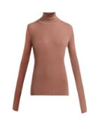 Matchesfashion.com Raey - Roll Neck Fine Rib Cashmere Sweater - Womens - Pink