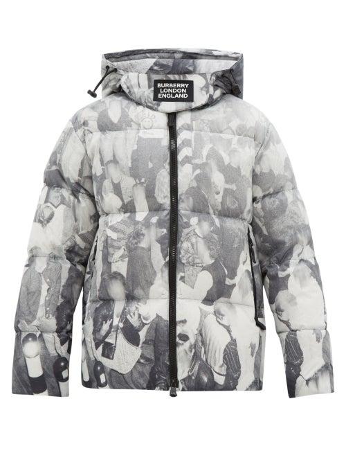 Matchesfashion.com Burberry - Rave-print Down-filled Padded Jacket - Mens - Black Multi