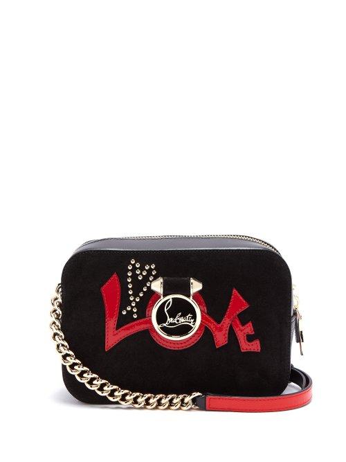 Matchesfashion.com Christian Louboutin - Rubylou Mini Leather Cross Body Bag - Womens - Black Red