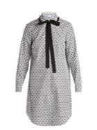 Redvalentino Polka-dot Print Oversized Cotton Shirt