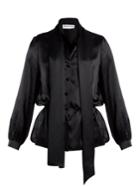 Balenciaga Tie-neck Silk-satin Blouse