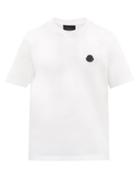 Matchesfashion.com Moncler - Logo-patch Cotton-jersey T-shirt - Mens - White