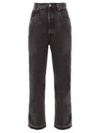 Matchesfashion.com Golden Goose - Kim Frayed-edge Straight-leg Jeans - Womens - Black