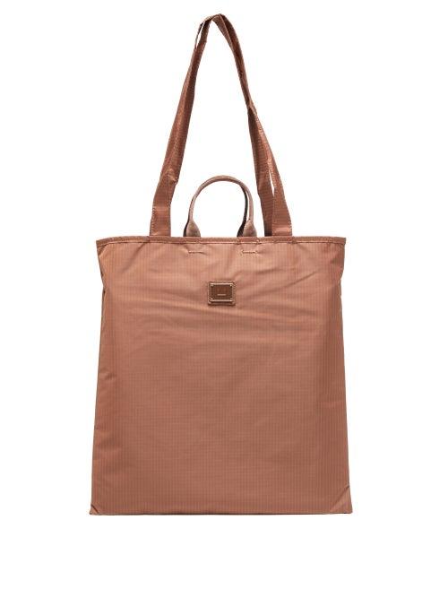 Acne Studios - Arwen Face-patch Ripstop Tote Bag - Womens - Brown