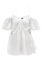 Isabel Marant - Brandi Panelled Satin Playsuit - Womens - White