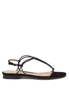 Matchesfashion.com Emme Parsons - Liv Braided Leather And Suede Sandals - Womens - Black