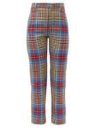 Matchesfashion.com Charles Jeffrey Loverboy - Tartan Wool Trousers - Womens - Beige Multi