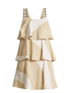Matchesfashion.com Ace & Jig - Simone Tiered Cotton Blend Dress - Womens - Beige Multi