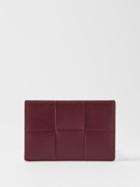 Bottega Veneta - Urban Intrecciato-leather Cardholder - Mens - Burgundy