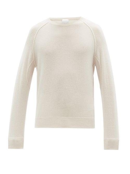Allude - Crew-neck Wool-cashmere Blend Sweater - Mens - Beige