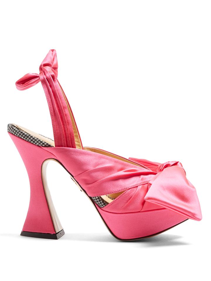 Charlotte Olympia To Die For Block-heel Satin Sandals