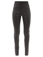 Matchesfashion.com Ann Demeulemeester - High-rise Leather Leggings - Womens - Black