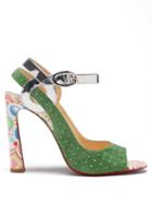 Christian Louboutin - Loopinga 100 Leather And Suede Sandals - Womens - Multi