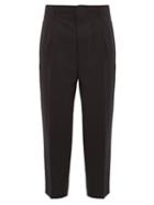 Matchesfashion.com Ami - Tapered Wool Trousers - Mens - Black