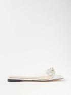 Mach & Mach - Double Bow Pvc And Mirrored-leather Flat Sandals - Womens - Clear