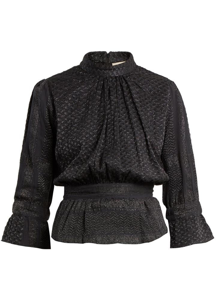 Cecilie Copenhagen Hacienda Scarf-jacquard Cotton-blend Top