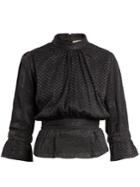 Cecilie Copenhagen Hacienda Scarf-jacquard Cotton-blend Top