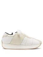 Matchesfashion.com Marni - Suede Panelled Canvas Low Top Trainers - Mens - White