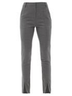 Matchesfashion.com Tibi - Auguste Slit-cuff Checked-twill Suit Trousers - Womens - Grey