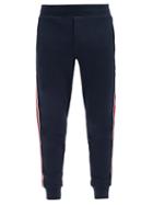 Matchesfashion.com Moncler - Side-stripe Cotton Track Pants - Mens - Navy