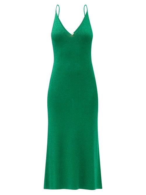 Dodo Bar Or - Litay Lam-jersey Midi Dress - Womens - Green