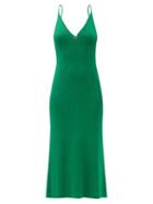 Dodo Bar Or - Litay Lam-jersey Midi Dress - Womens - Green