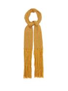 Matchesfashion.com Missoni - Fringed Metallic Rib Knitted Scarf - Womens - Gold