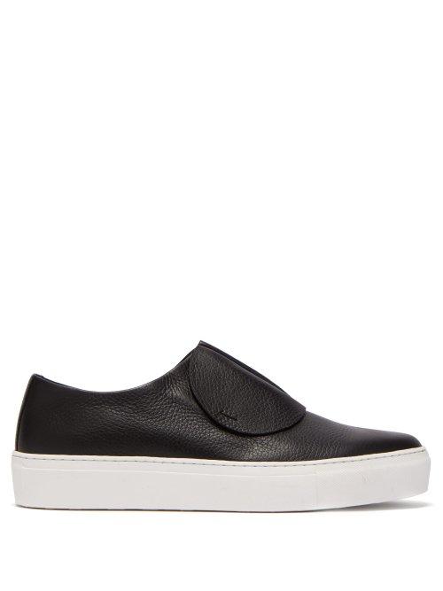 Matchesfashion.com Primury - Paper Planes Slip On Leather Trainers - Mens - Black