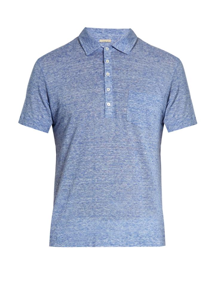 Massimo Alba Filicudi Short-sleeved Linen Polo Shirt
