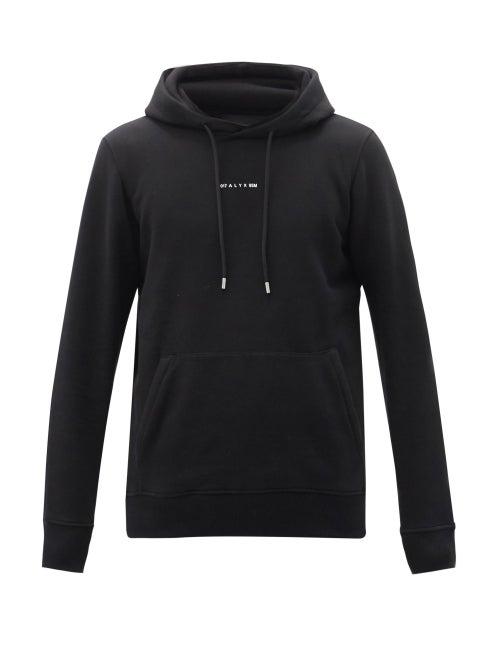 Matchesfashion.com 1017 Alyx 9sm - Visual Logo-print Cotton-blend Hooded Sweatshirt - Mens - Black