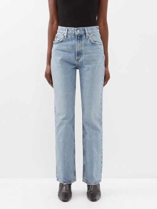 Agolde - Vintage High-rise Organic-cotton Bootcut Jeans - Womens - Blue