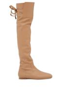 Matchesfashion.com Gabriela Hearst - Porto Leather Over The Knee Boots - Womens - Nude